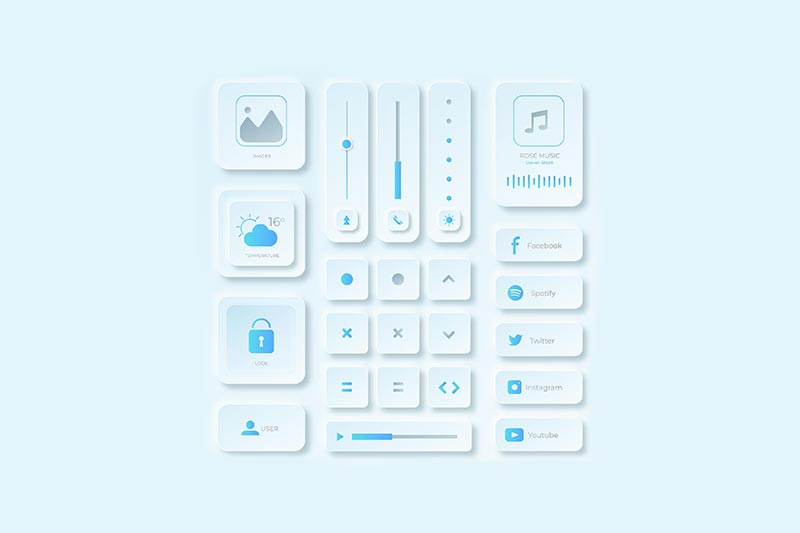 Entdeckung des neuesten Webdesign-Trends: Neumorphismus