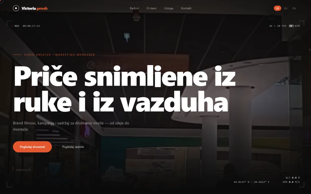 Sajt Victoria Prod — Video produkcija