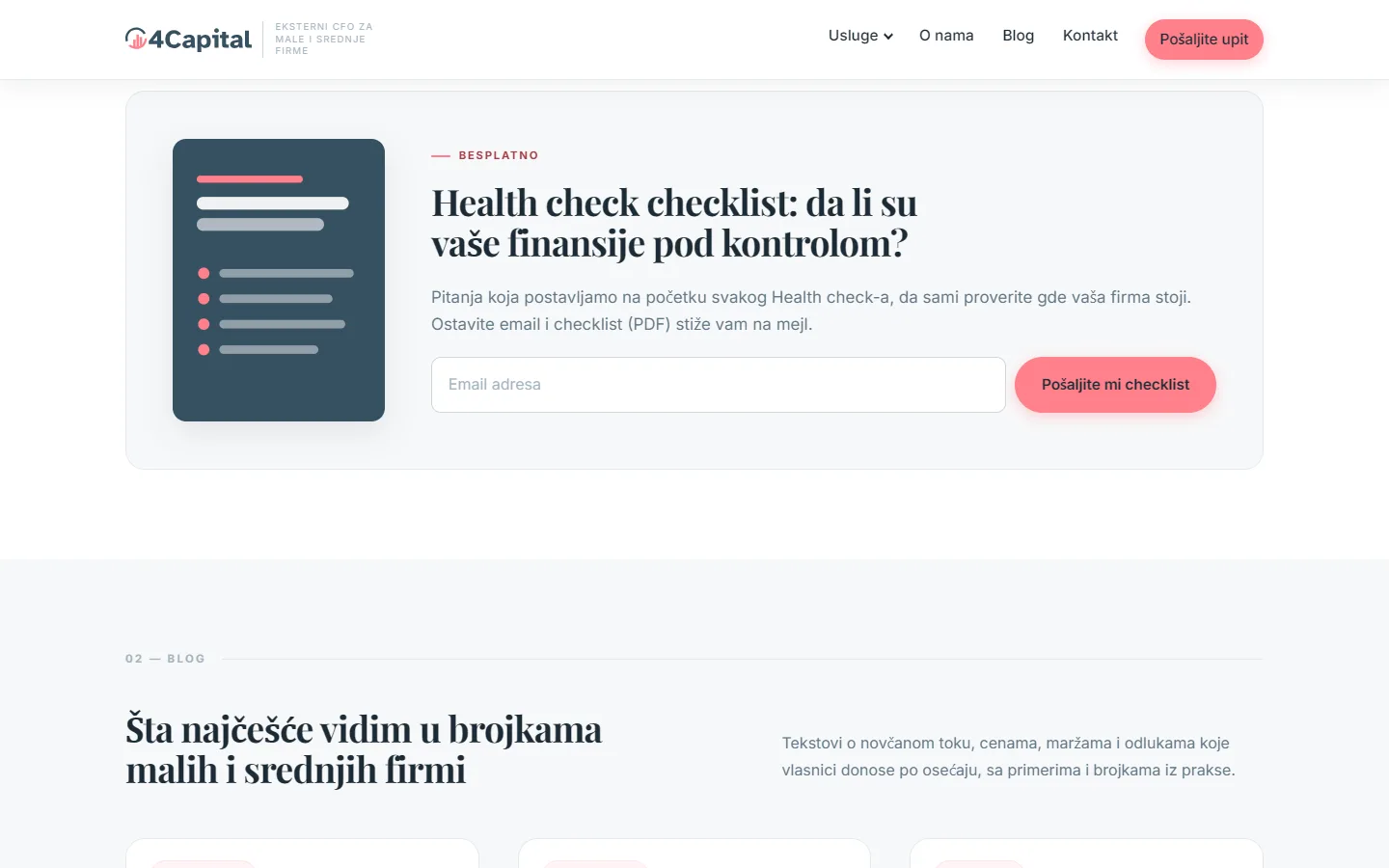 Checklista koja donosi kontakte — 4Capital