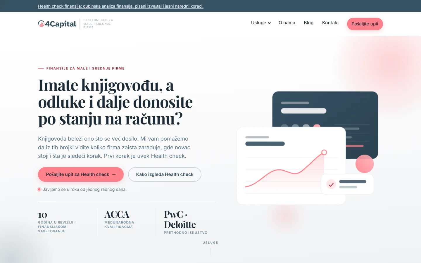 Naslovna strana sajta 4Capital