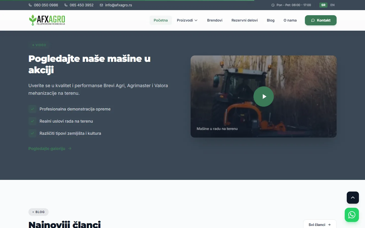 Mašine u akciji — AFX Agro