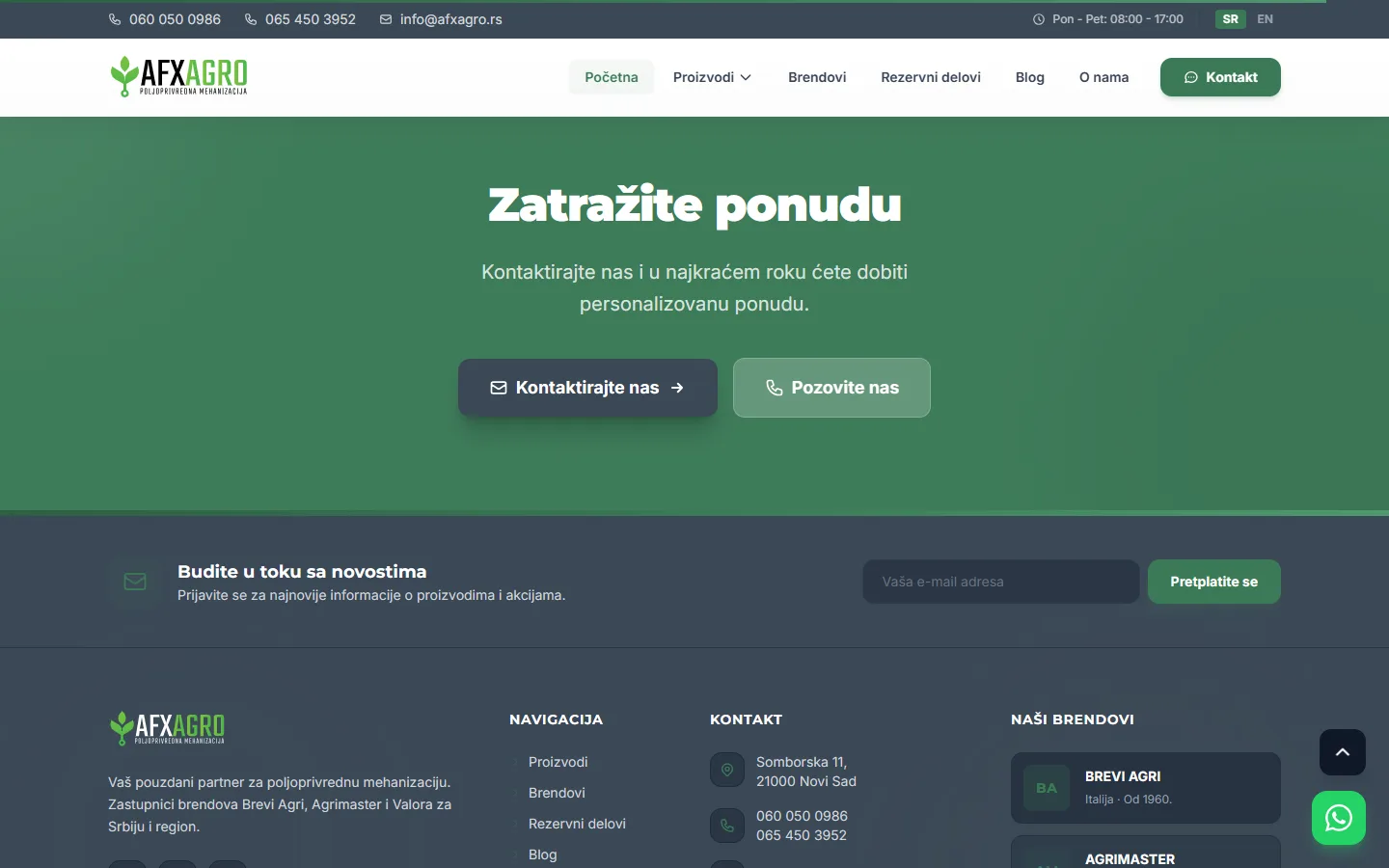 Put do ponude uvek otvoren — AFX Agro