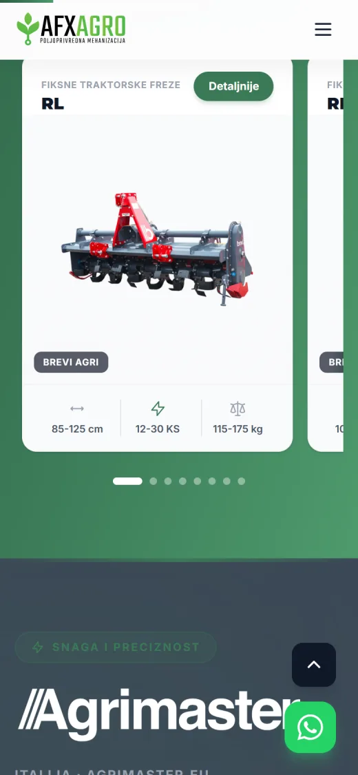 AFX Agro na telefonu, ekran 2