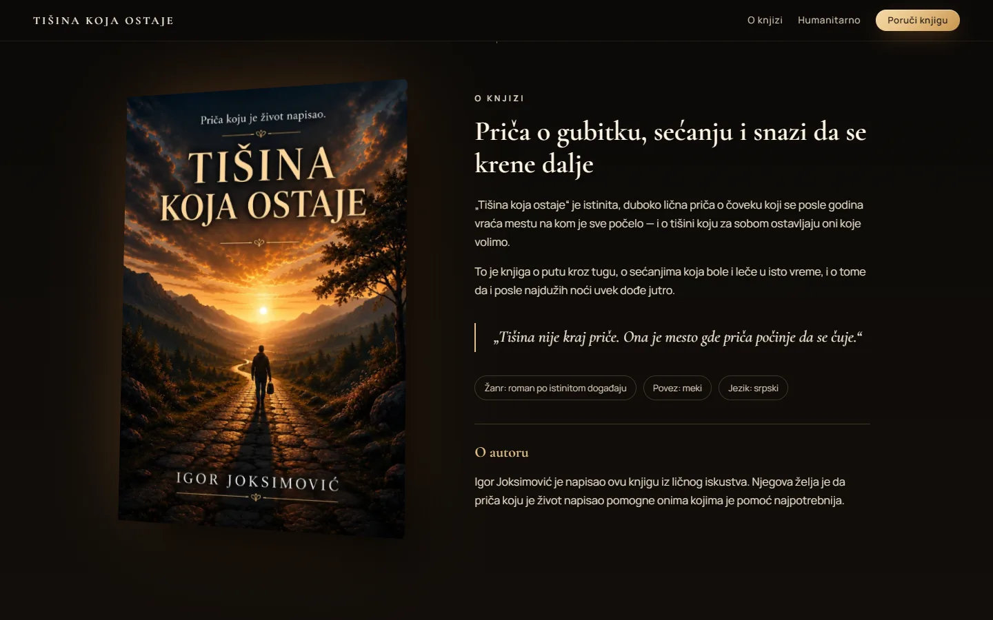 Knjiga i autor na jednom mestu — Tišina koja ostaje