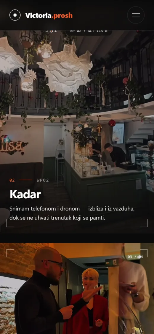 Victoria Prod na telefonu, ekran 2